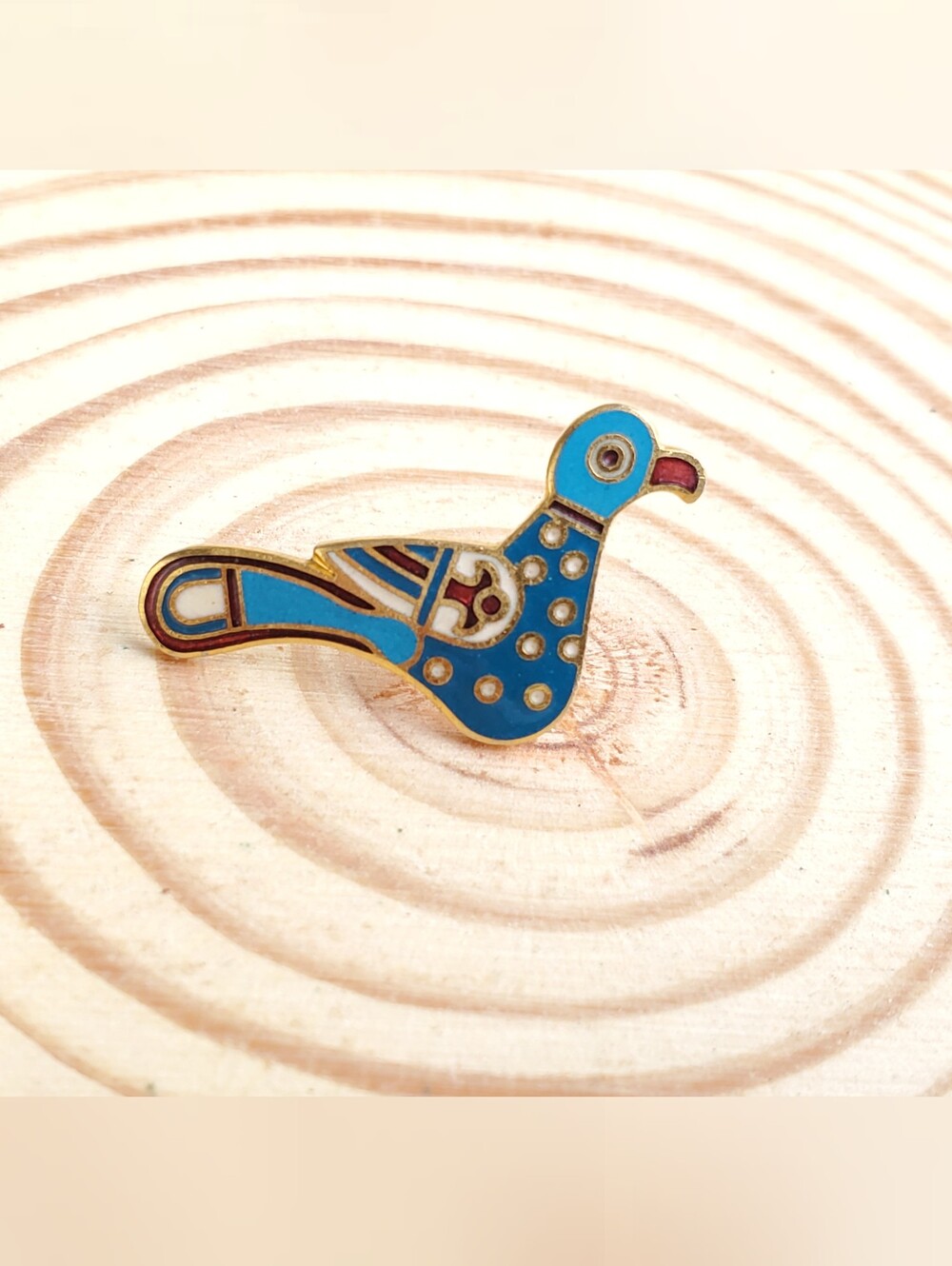 Vtg. MMA Enamel Blue Bird Pin